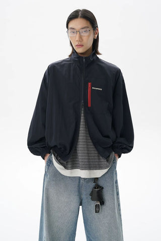 [MASONPRINCE] Lightweight Nylon Stand Collar Jacket