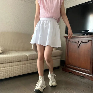 A-line cotton flared skirt