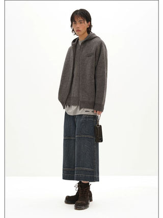 MASONPRINCE Wool Blend Hoodie Cardigan