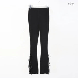 Slit Ribbon Leggings Pants