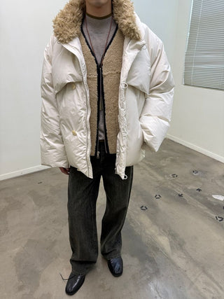 [NeverSeez] High-neck Color-block Knit Sweater