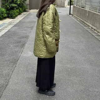 Quilted duffel down coat