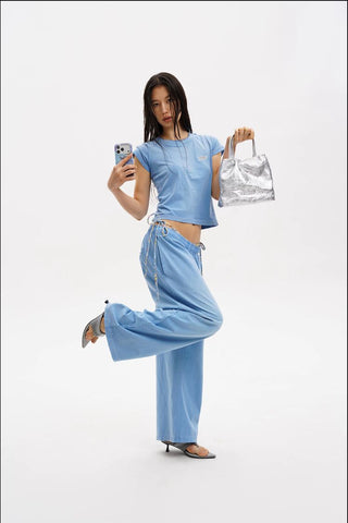 [MASONPRINCE] Cotton Hemp Blend Co-ord Set