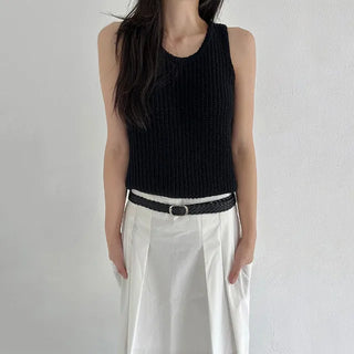 Mini knit sleeveless camisole
