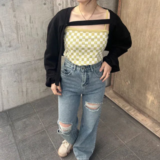 Checked camisole