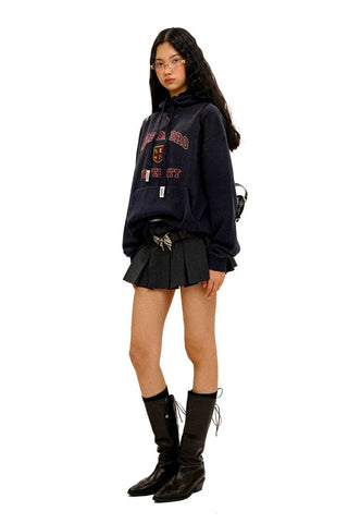 [Moromoro2] Preppy Badge Embroidered T-Shirt /  Hoodie