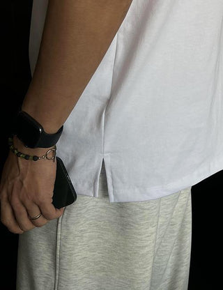 Layered oversized short-sleeve tee (supima cotton)
