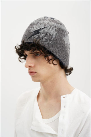 [MASONPRINCE] Funny Bear Fair Isle Earflap Beanie