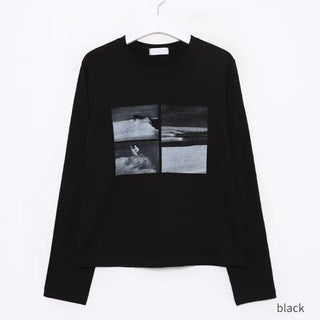 Surfing print T-shirt