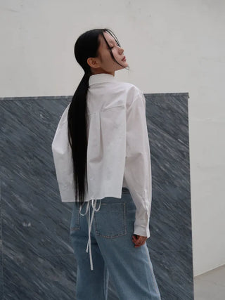 vibe back ribbon shirt (2c)