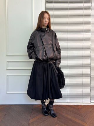 [NeverSeez] Strappy Spliced Midi Dress