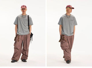 [Monterest] Speckled Yarn Workwear Pocket Tee