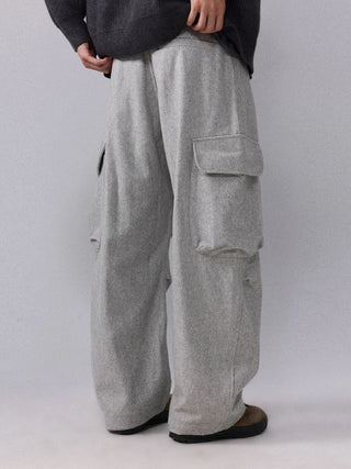[Monterest] Wool Blend Wide Cargo Work Pants