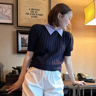 Colored Half Cable Knit