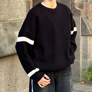 Sleeve Line Bicolor Knit