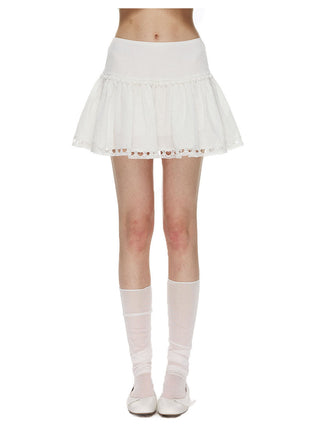 [NECY] Texture Love Lace Skirt