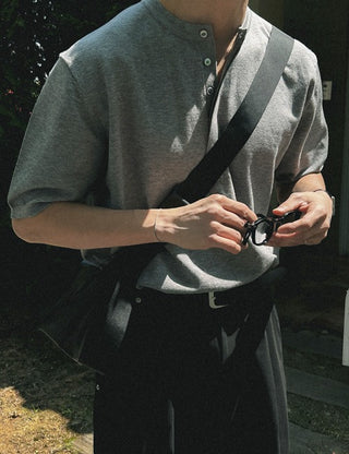 Garden Henley Neck Short Sleeve Knit (5 colors)