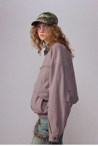 [Monterest] Washed Cotton Work Jacket with Leather Collar