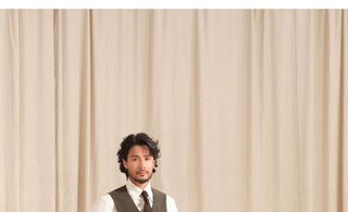 [CULTUM] Herringbone Brushed Flannel Suit Vest