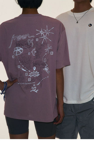 [Monterest] Quick-Dry Reflective Print T-Shirt