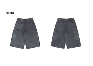 [MASONPRINCE] Washed Logger Cropped Pants