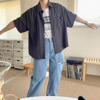Loose-fit summer half shirt