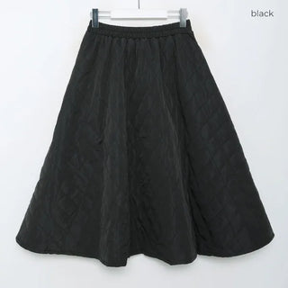 Quilted long skirt
