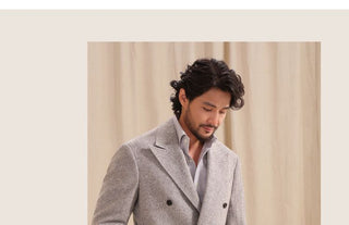 [CULTUM] Wool Blend Peak Lapel Suit Set