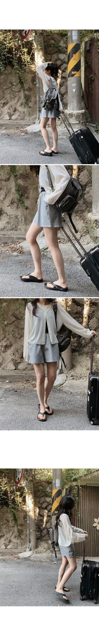 Pigmented elastic waist pants - 5 colors