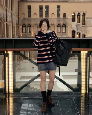 (Skort) Denim Skirt Pants - 4 sizes