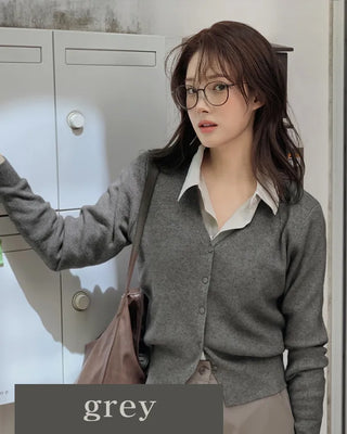 (9 colors) Washable fluffy knit cardigan