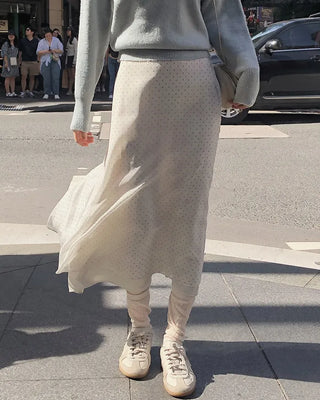 Layered polka dot skirt