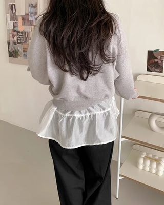 (2 colors) Ribbon Layered Wrap Skirt