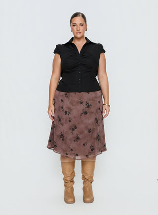 Moses Midi Skirt Multi Curve