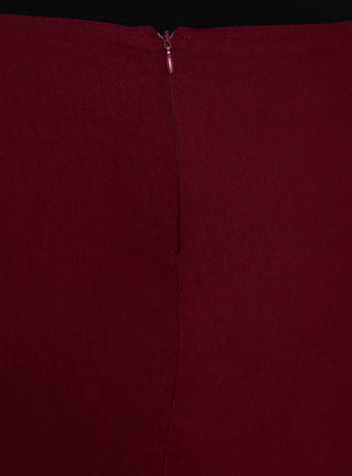 Can't Sleep Skort Burgundy Curve