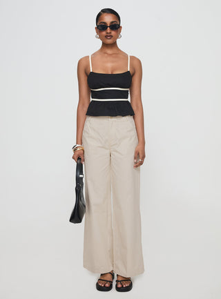Daxon Top Black  Cream