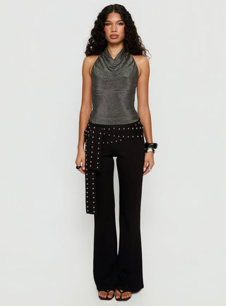 Giggle Top Charcoal Shimmer