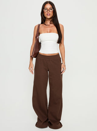 Summits Flared Track Pants Chocolate
