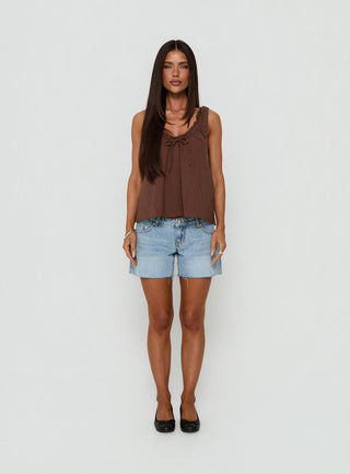 Antiquity Babydoll Top Chocolate