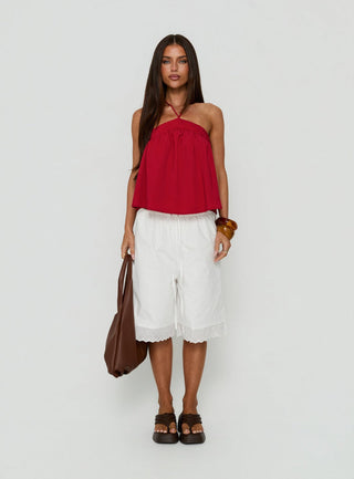 Moonlit Top Red