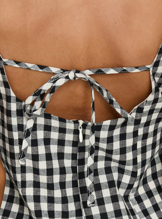Orivelle Tie Back Playsuit Black / White