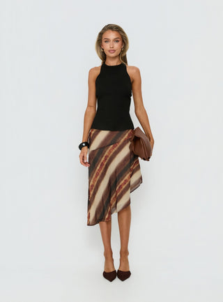 Harlene Back Detail Top Black