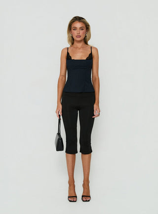 Renaissance Corset Top Blue Check