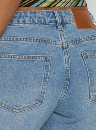 Ramos Low Rise Denim Jeans Bright Blue Wash Petite