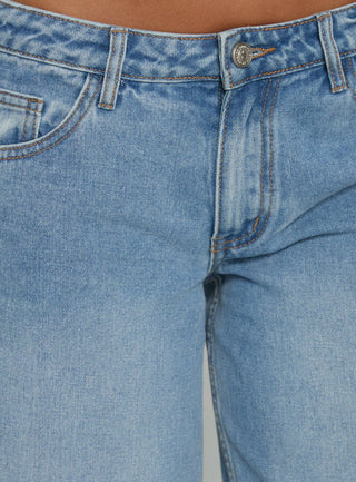 Ramos Low Rise Denim Jeans Bright Blue Wash Petite