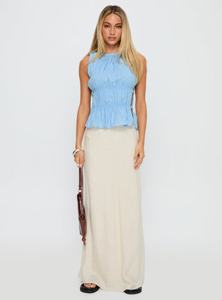 Read My Soul Bead Detail Top Blue