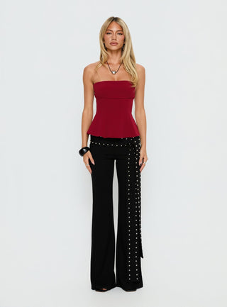 Baudelaire Strapless Corset Red