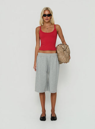Kasper Cinched Tank Top Fiery Red