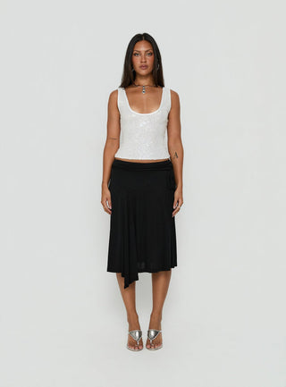 Anova Sequin Tank Top White
