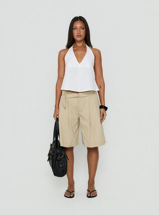 Faira Halter Top White